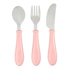 Набір дитячих столових приборів для малюка Beaba Old Pink (913462)