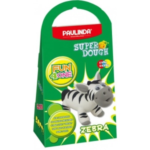 Маса для ліплення Paulinda Super Dough Fun4one Зебра з рухомими очима (PL-1 563)