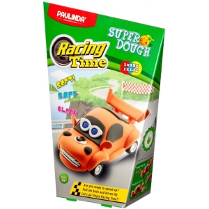 Маса для ліплення Paulinda Super Dough Racing Time Машинка з інерційним механізмом Помаранчева (PL-081161-3)