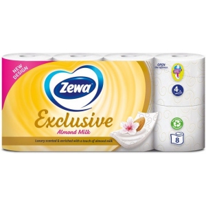 Туалетний папір Zewa Exclusive Almond Milk 8 4 слоя (7322540837933)