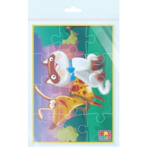 Пазли м'які (до 2 років) Vladi Toys А5 "Кот, собака" (рус) (VT1103-86)