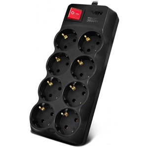 Мережевий фільтр Sven SF-08-16 3 м Black (00100093)