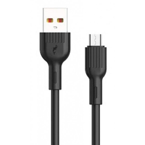 Кабель синхронізації даних SkyDolphin S03V USB-microUSB 1m Black (USB-000420)