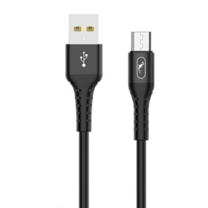 Кабель синхронізації даних SkyDolphin S05V TPE Frost Line USB-microUSB 1m Black (USB-000553)