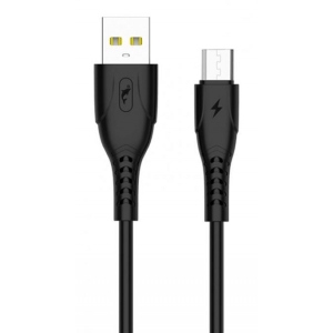 Кабель синхронізації даних SkyDolphin S08V USB-microUSB 1m Black (USB-000565)