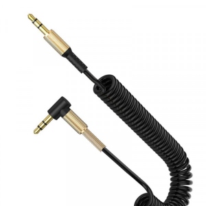 Кабель 3.5 мм -3.5 мм SkyDolphin SR08 Spring Wire 3.5 мм-3.5 мм, 1 м Black (AUX-000062)