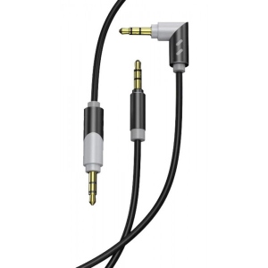 Кабель 3.5 мм -3.5 мм SkyDolphin SR09 Rotate Aluminium Connector 3.5 мм-3.5 мм 1m Black/Grey (AUX-000063)