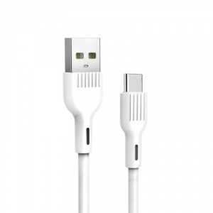 Кабель синхронізації даних SkyDolphin S03T USB - Type-C 1 м White (USB-000419)