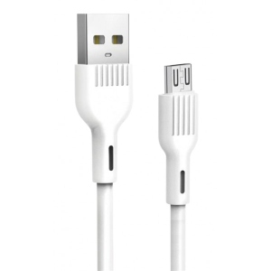 Кабель синхронізації даних SkyDolphin S03V USB-microUSB 1m White (USB-000421)