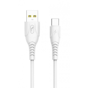 Кабель синхронізації даних SkyDolphin S08T USB-Type-C 1m White (USB-000562)