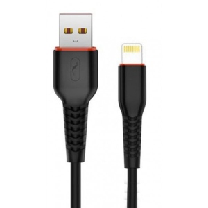 Кабель синхронізації даних SkyDolphin S54L Soft USB-Lightning 1m Black (USB-000428)