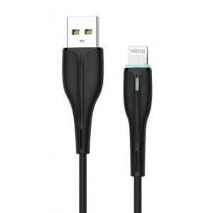 Кабель синхронізації даних SkyDolphin S48L USB-Lightning 1m Black (USB-000422)
