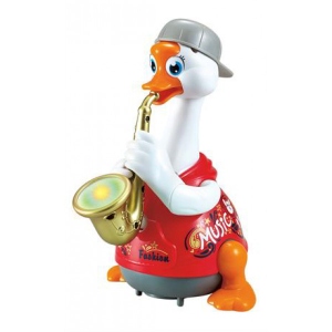 Інтерактивна іграшка пластикова Hola Toys Гусак-саксофоніст червоний (6111-red) офіційний сайт