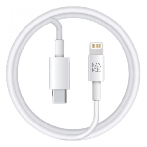 порівняти ціни на Кабель MAKE Type-C to Lightning PD 18W 1.2m TPE White (MCB-LT2WH)
