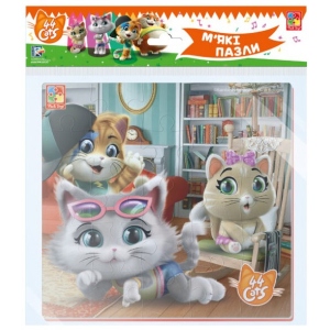 Пазли м'які (3-4 роки) Vladi Toys 44 Кота. У будинку (VT1111-04)