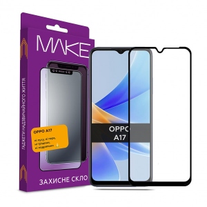 Захисне скло для смартфону MAKE Full Cover Full Glue Oppo A17 (MGF-OPA17)