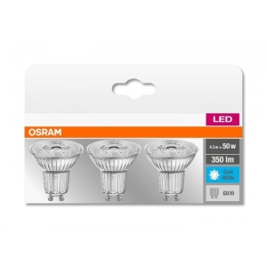 Лампочка світлодіодна Osram LED PAR16 4.3W 350Lm 4000К GU10 3 шт. (4058075818415)