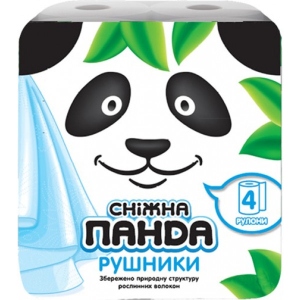 Рушники паперові Сніжна панда 2сл, 4 шт.
