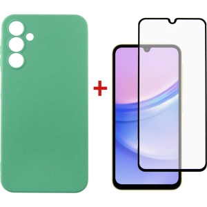 Чохол для смартфону DENGOS for Samsung Galaxy A15 SM-A155 Mint (DG-KM-59) + скло
