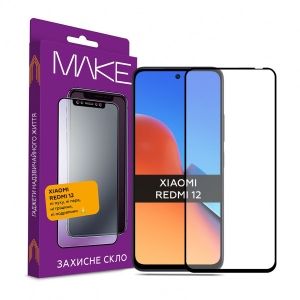 Захисне скло для смартфону MAKE Full Cover Xiaomi Redmi 12 (MGF-XR12)