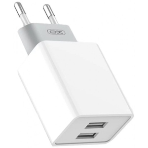 Мережевий зарядний пристрій XO 2.4A/2USB White (L65-WH) в Україні