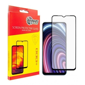 Захисне скло для смартфону DENGOS for Realme C21Y Black Full Glue (TGFG-196)