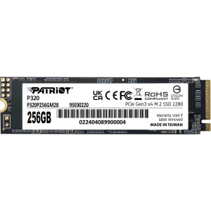 SSD-накопичувач внутрішній Patriot P320 256GB M.2 2280 PCIe 3.0 x4 NVMe TLC (P320P256GM28)