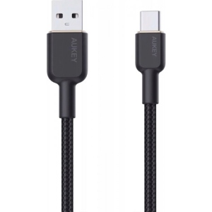Кабель синхронізації даних Aukey USB to Type-C 60W 2m (CB-NAC2) Black