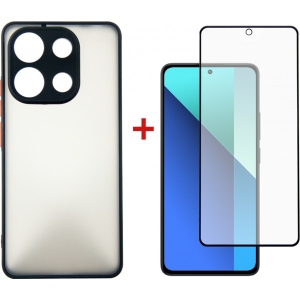 Чохол для смартфону DENGOS for Xiaomi Redmi Note 13 4G Black (DG-KM-66) + скло