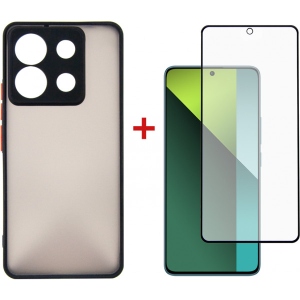 Чохол для смартфону DENGOS for Xiaomi Redmi Note 13 Pro 5G Black (DG-KM-68) + скло