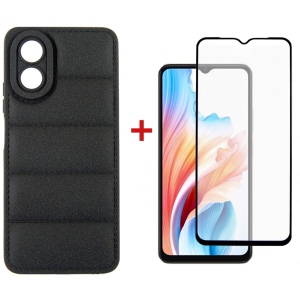 Чохол для смартфону DENGOS for Oppo A18/A38 Black (DG-KM-70) + скло