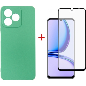 Чохол для смартфону DENGOS for Realme C51 Mint (DG-KM-61) + скло