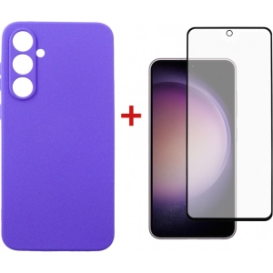 Чохол для смартфону DENGOS for Samsung Galaxy S23 FE SM-S711 Purple (DG-KM-12) + скло