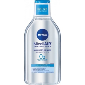 Міцелярна вода NIVEA MicellAIR Дихання шкіри д/норм.та комб.шкіри 400мл