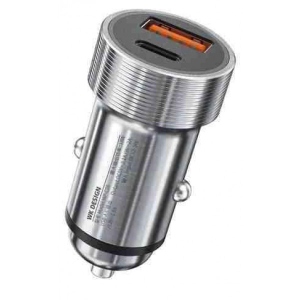 Автомобільний зарядний пристрій WK WP-C28 2USB Silver (6941027614648)