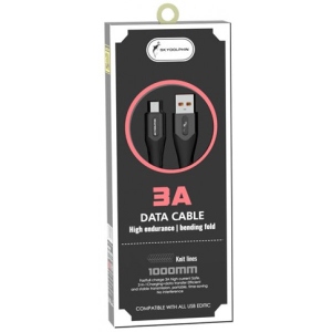 Кабель синхронізації даних SkyDolphin S01V USB-microUSB 1m Black (USB-000585)