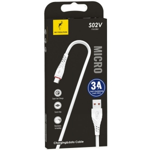 Кабель синхронізації даних SkyDolphin S02V USB-microUSB 1m White (USB-000590)