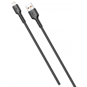 Кабель синхронізації даних SkyDolphin S07L TPE High Elastic Line USB-Lightning 1m Black (USB-000594)