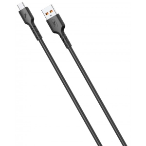 Кабель синхронізації даних SkyDolphin S07V TPE High Elastic Line USB-microUSB 1m Black (USB-000598)