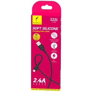 Кабель синхронізації даних SkyDolphin S22V Soft Silicone USB - microUSB 1 м Black (USB-000607)