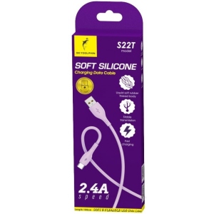 Кабель синхронізації даних SkyDolphin S22T Soft Silicone USB-USB Type-C 1m Violet (USB-000603)