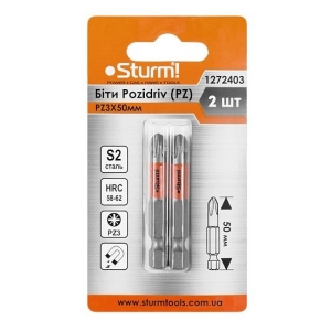 Біта для викрутки Sturm 1272403 S2 PZ3x50 mm 2 шт.