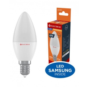 Лампочка світлодіодна Electrum 6W E14 3000K A-LC-1007