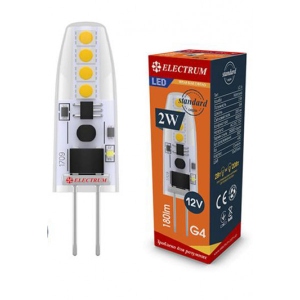 Світлодіодна лампочка Electrum 2W G4 12V 3000K A-LC-0907