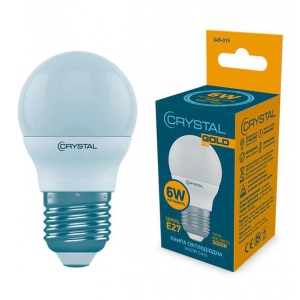 Лампочка світлодіодна Crystal Gold 6W E27 3000K (G45-015)