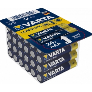 Батарейка тип AAA Varta LONGLIFE AAA BLI 24 ALKALINE (04103301124)