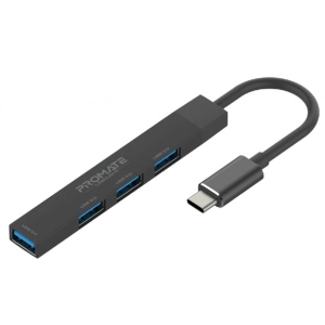Хаб USB Promate Litehub-4 Black