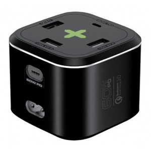 Мережевий зарядний пристрій Promate Powercube-pd80 Black