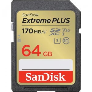 Карта пам'яті SanDisk Extreme Plus 64GB SDXC Memory Card + 2 years RescuePRO (SDSDXW2-064G-GNCIN)