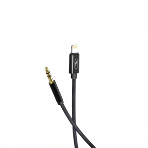 Кабель синхронізації даних SkyDolphin SR26 Braided Wire Lightning-3.5 мм, 1 м Black (AUX-000069)